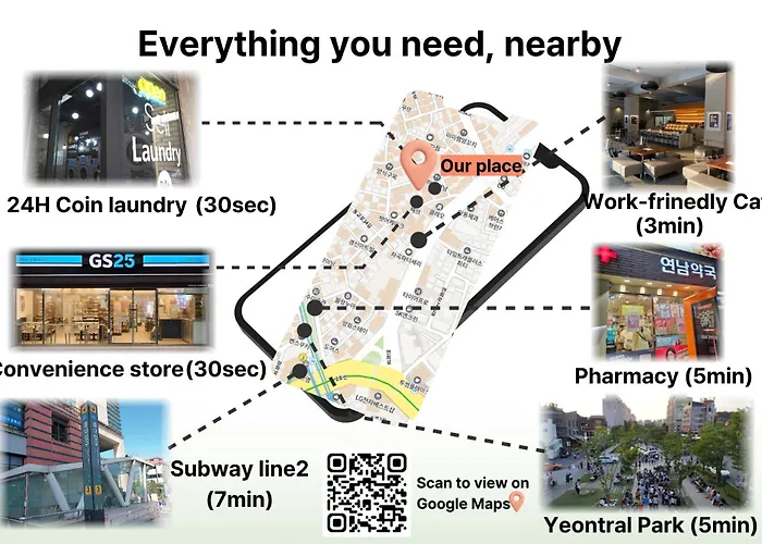 Yeonnam Rooftop 7min Walk From Hongdae Exit 3 ゲストハウス